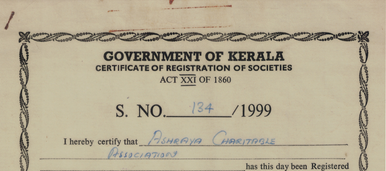 Certificate of Registration of Societies